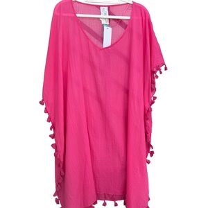 [NWT] Seafolly Vibrant Pink Tassel Swim Cover-Up